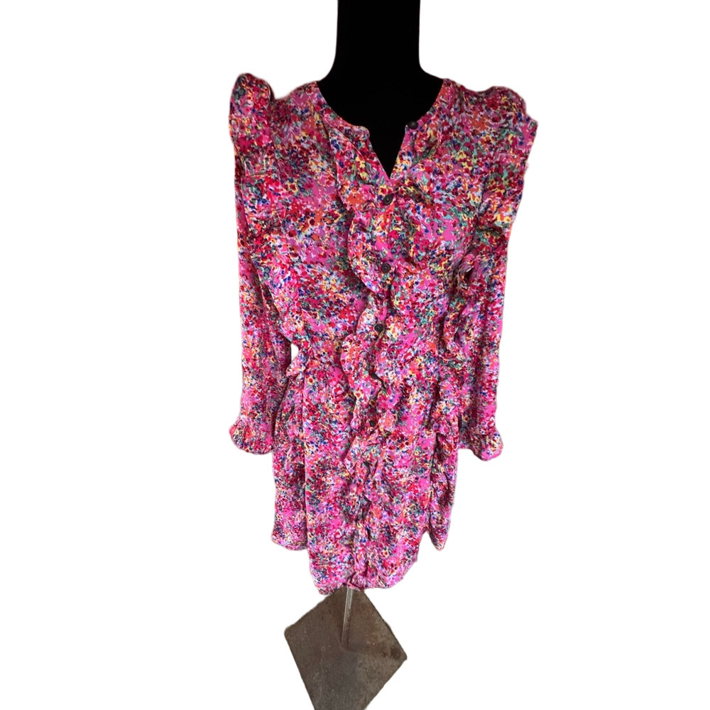 Gap Floral Pink Ruffle Dress - Picture 4 of 8